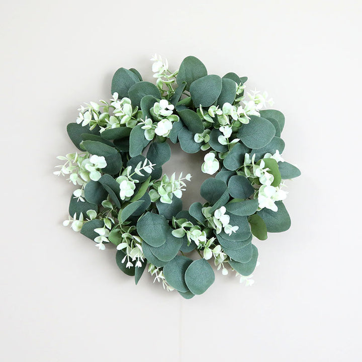 Wooden HOME Wall Decor With Botanical Wreath Accent