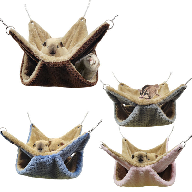 Small Pet Hammock for Cozy Double-Layer Winter Rest