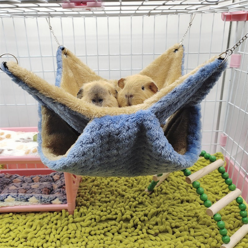 Small Pet Hammock for Cozy Double-Layer Winter Rest
