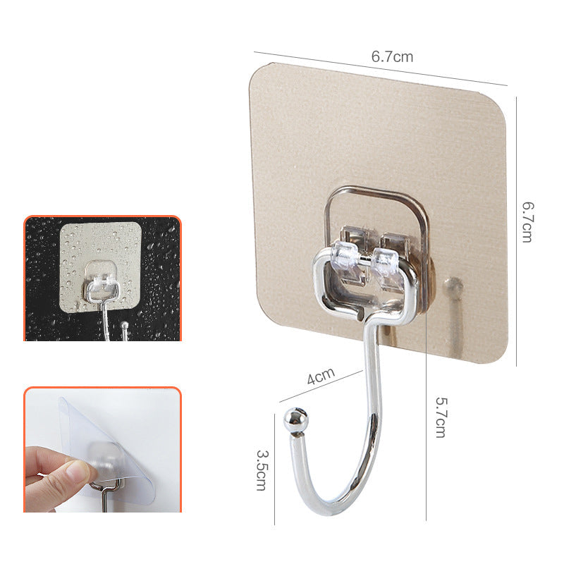 Traceless Adhesive Wall Hook for Renters & Bathrooms
