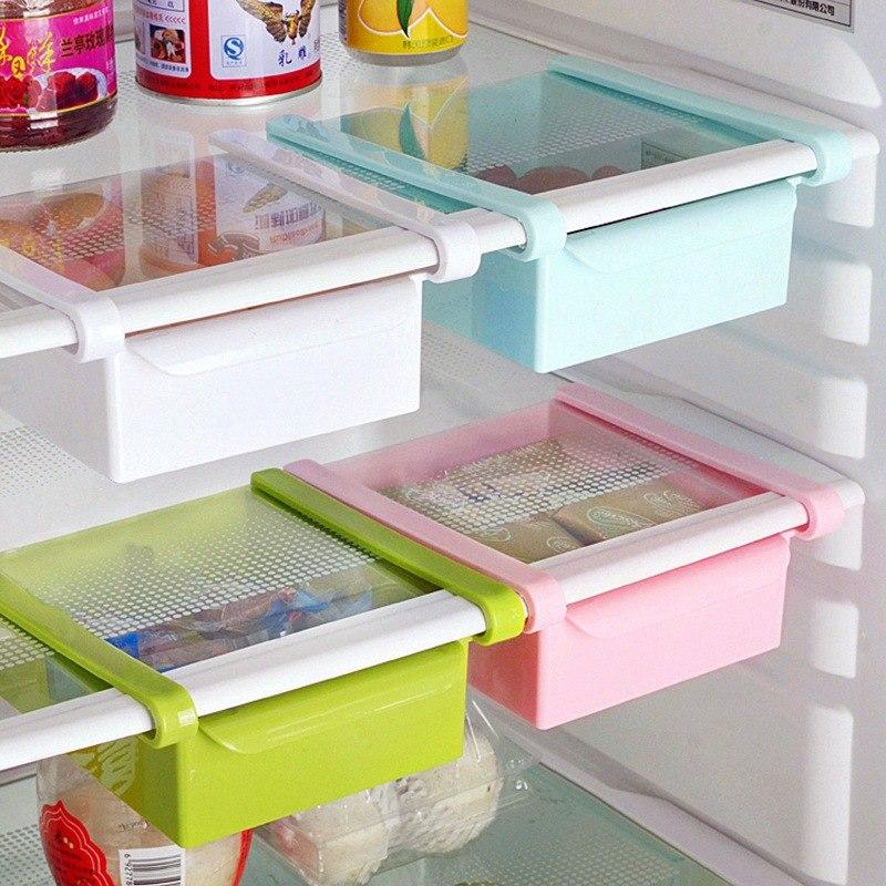 Slide-Out Fridge Drawer Organizer for Crowded Shelves