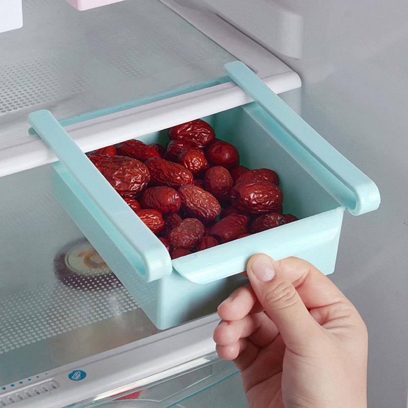 Slide-Out Fridge Drawer Organizer for Crowded Shelves
