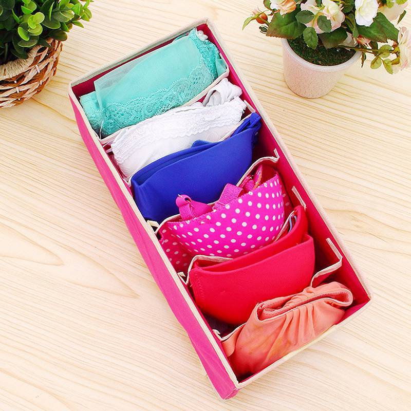 Foldable Underwear Drawer Organizer Set, 4 Sizes for Bras
