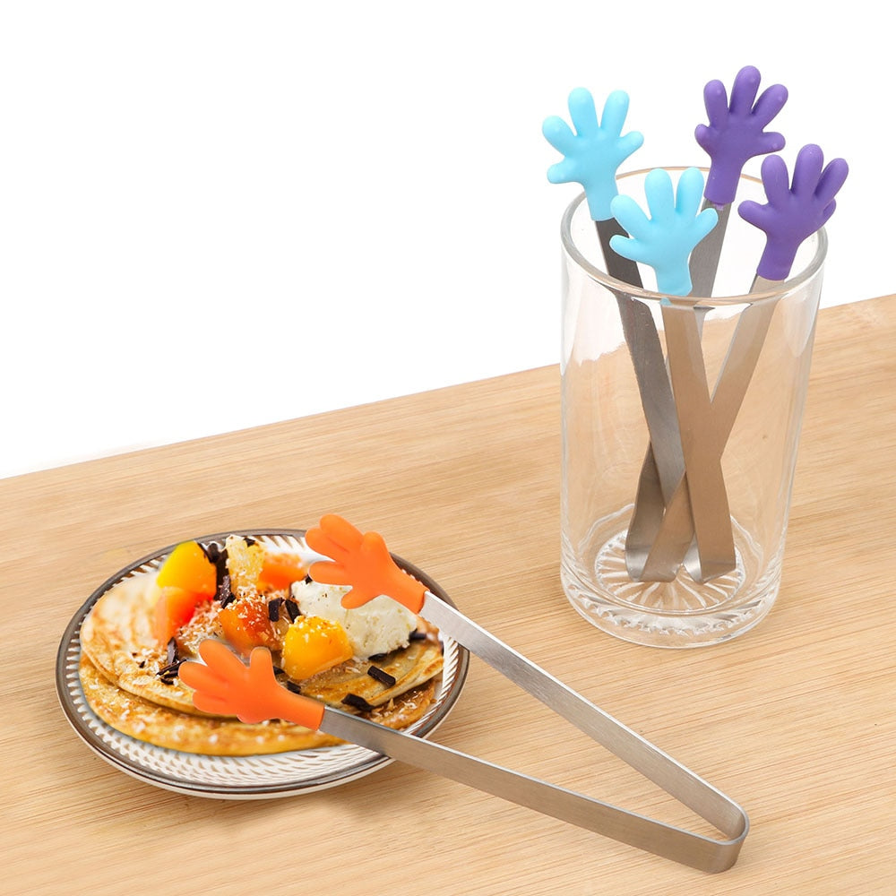 Hand-Shaped Mini Tongs for Snacks & Desserts
