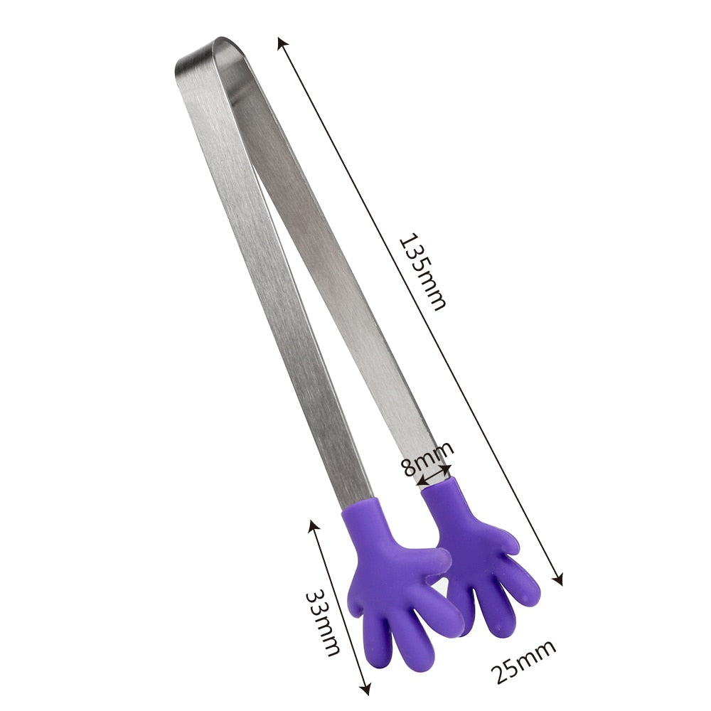 Hand-Shaped Mini Tongs for Snacks & Desserts