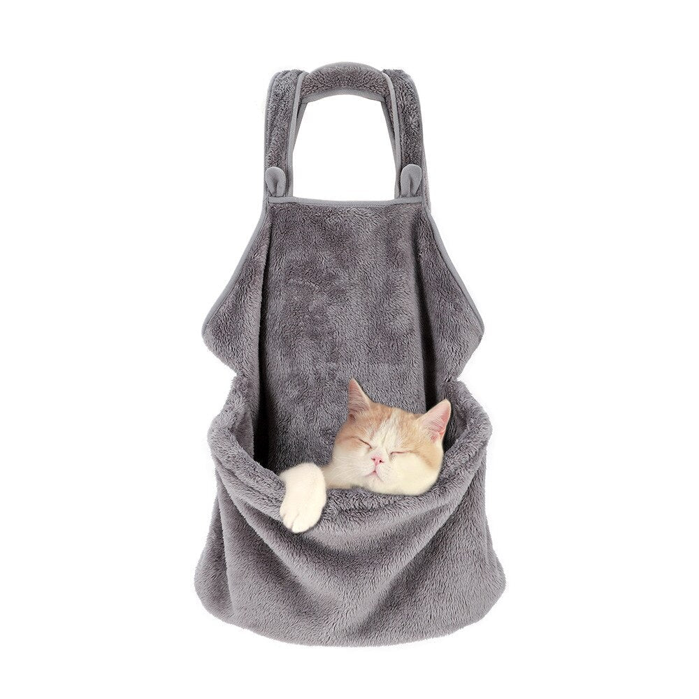 Cat Carrier Backpack With Plush Hands-Free Sleeping Pouch