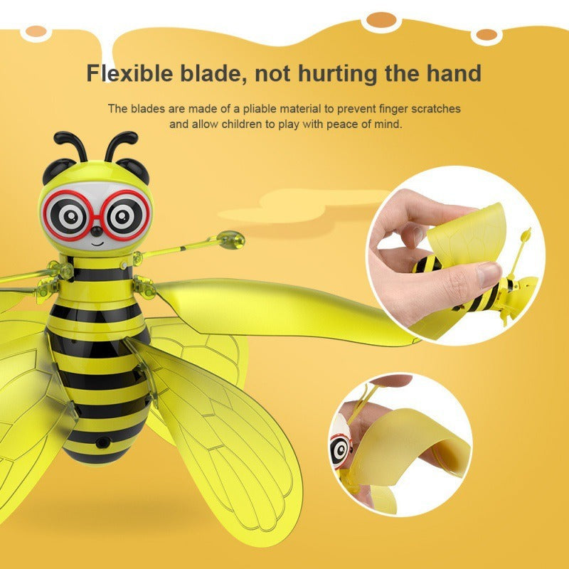 Flying Bee Toy with Hand-Sensing Indoor LED Flight