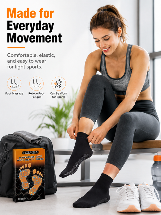 Tourmaline Ionic Thermal Socks — Warmth & Muscle Relief
