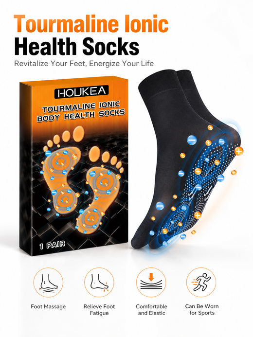 Tourmaline Ionic Thermal Socks — Warmth & Muscle Relief