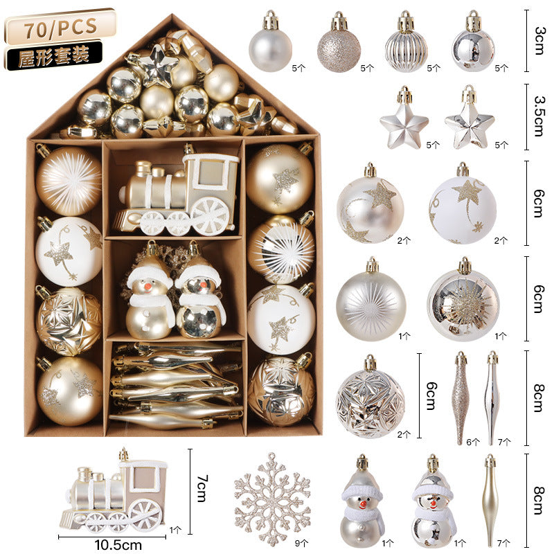 70-Piece Christmas Ornament Set for a Full Tree Display