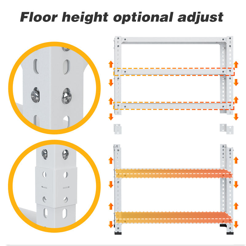 Heavy-Duty 5-Tier Steel Storage Rack, 200 lb Per Shelf
