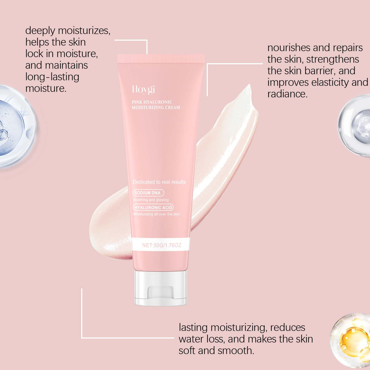 Hyaluronic Acid Face Moisturizer Cream for Dry Skin