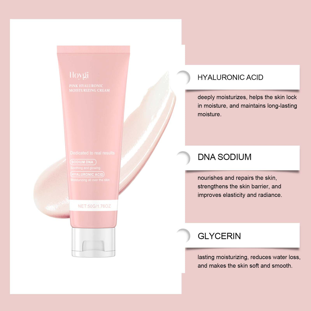 Hyaluronic Acid Face Moisturizer Cream for Dry Skin