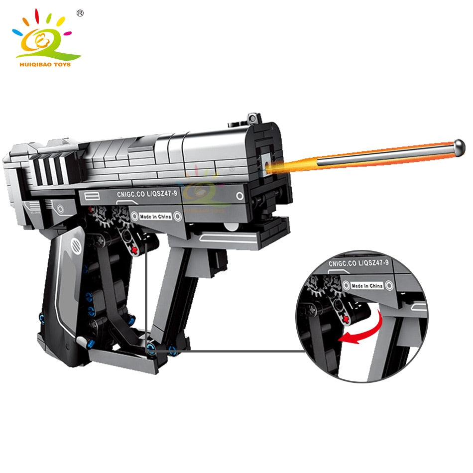 Building Block Signal Gun Set With Moving Mechanisms