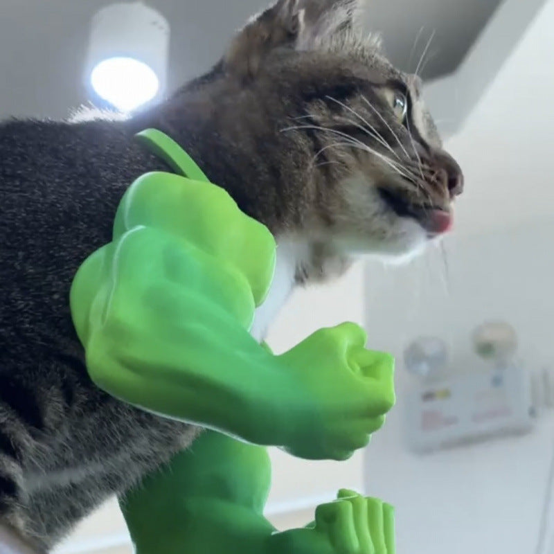 Pet Hulk Cat Costume Prop for Funny Superhero Photos