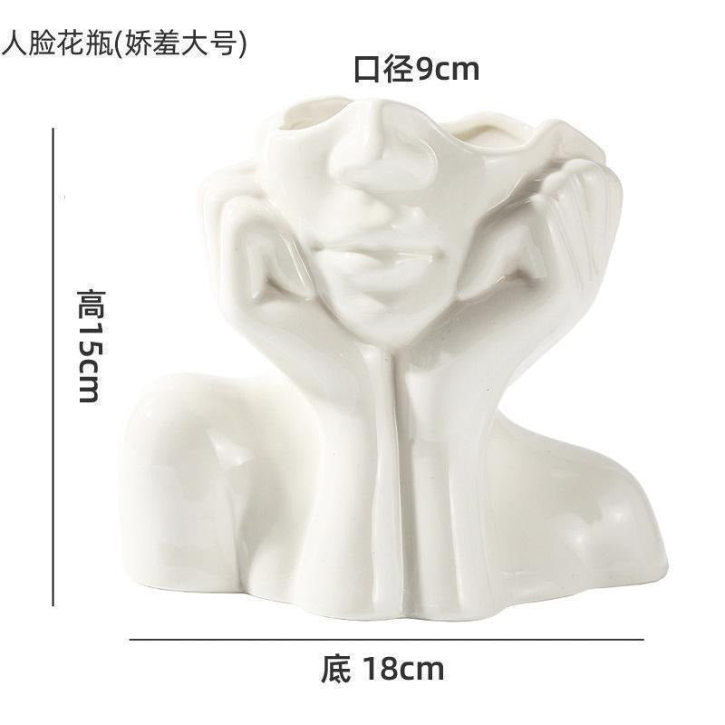 Human Shape Ceramic Vase for Gallery-Worthy Home Decor