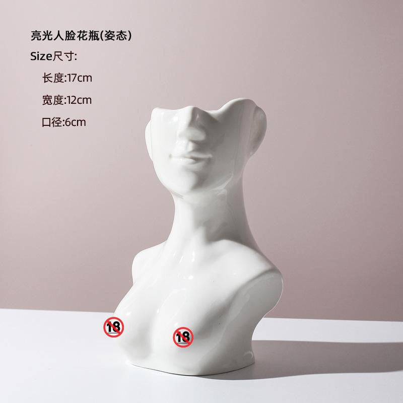 Human Shape Ceramic Vase for Gallery-Worthy Home Decor