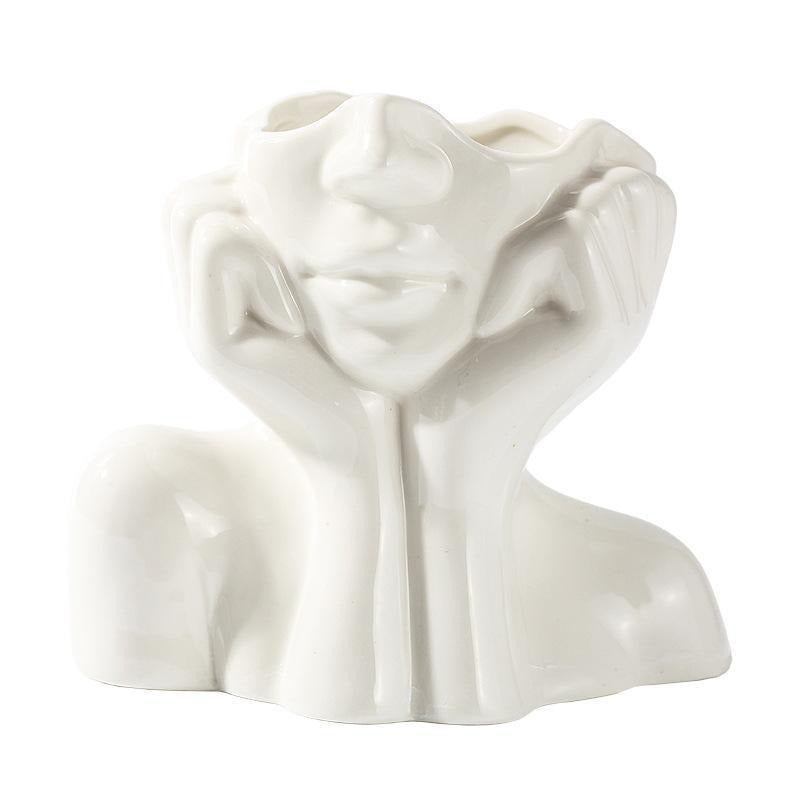 Human Shape Ceramic Vase for Gallery-Worthy Home Decor