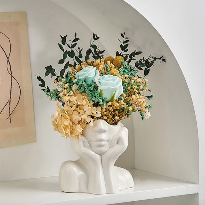 Human Shape Ceramic Vase for Gallery-Worthy Home Decor