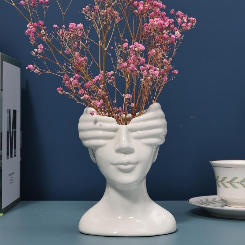 Human Shape Ceramic Vase for Gallery-Worthy Home Decor