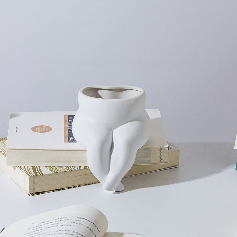 Ceramic Human Body Vase for Modern Floral Displays