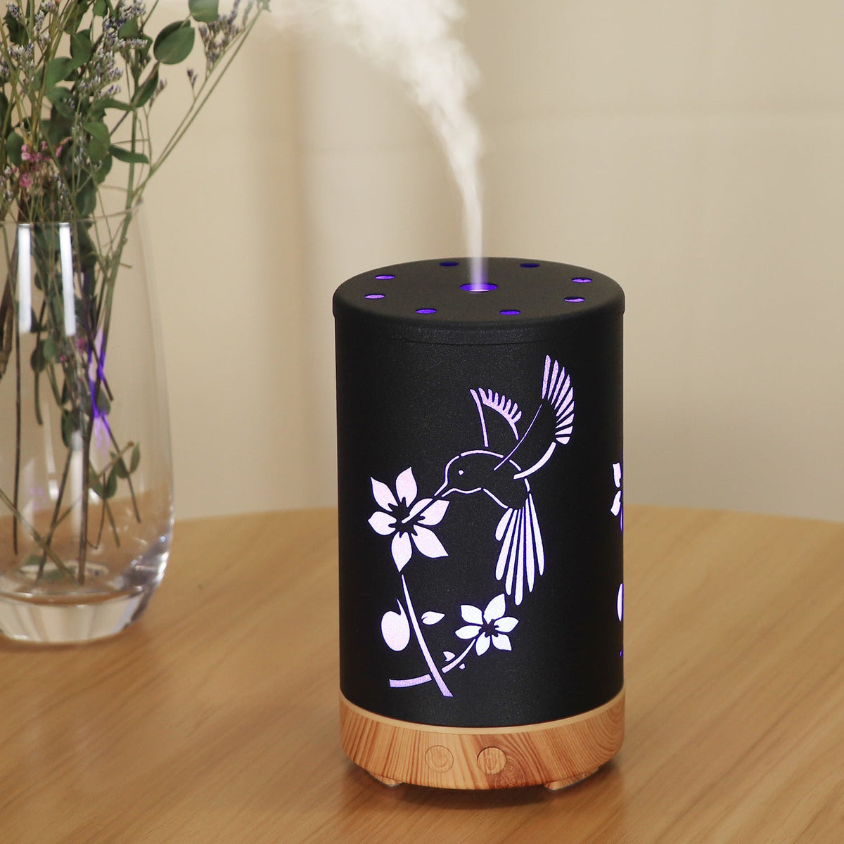 Hummingbird Aroma Diffuser with Laser-Cut Mood Light