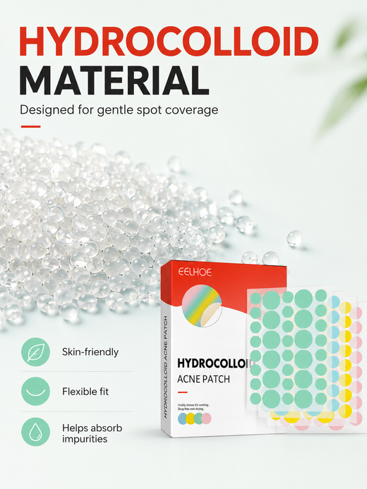 Hydrocolloid Pimple Patches — 144-Piece Set with Visible