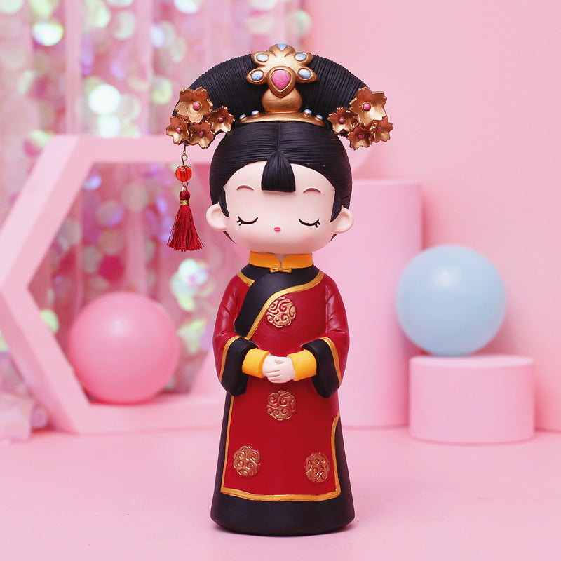 Court Style Girl Ornaments Decor for Whimsical Gifts
