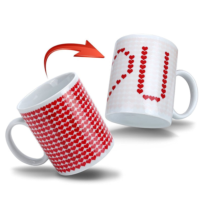 Color Changing Coffee Mug With a Hidden Heart Reveal