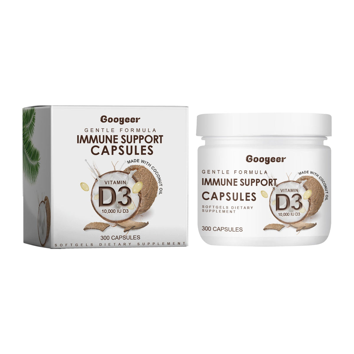 Vitamin D3 10,000 IU Softgels with Coconut Oil Base
