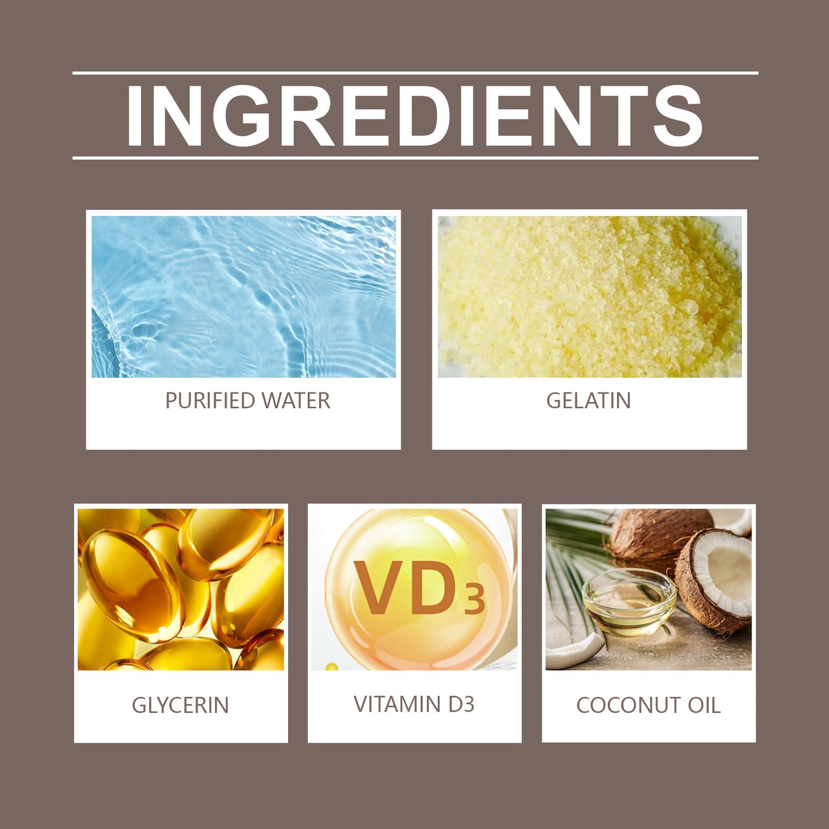 Vitamin D3 10,000 IU Softgels with Coconut Oil Base