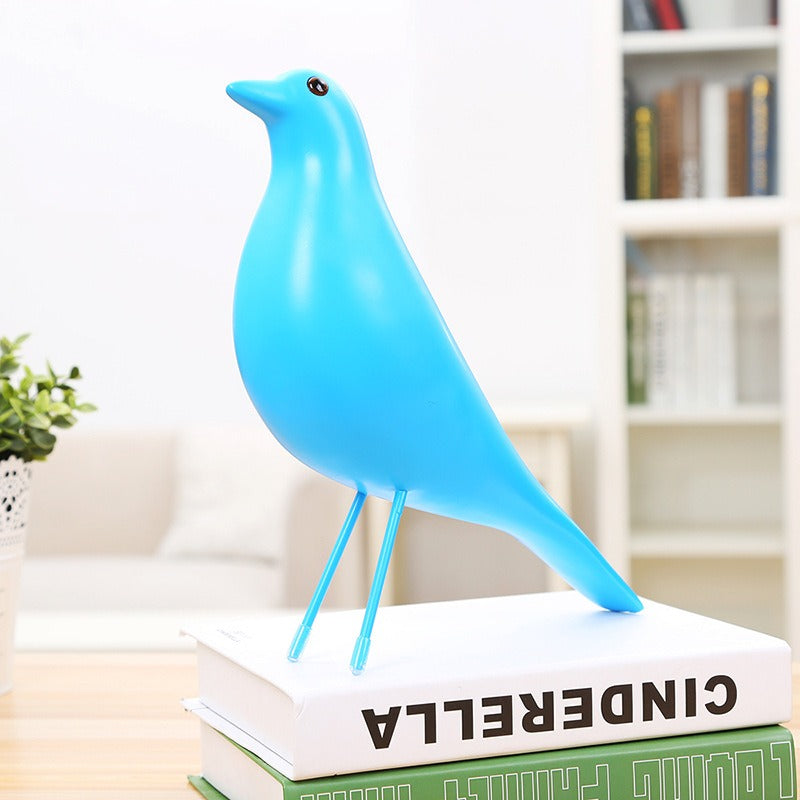 Decorative Blue Bird Ornament for Modern Home Décor