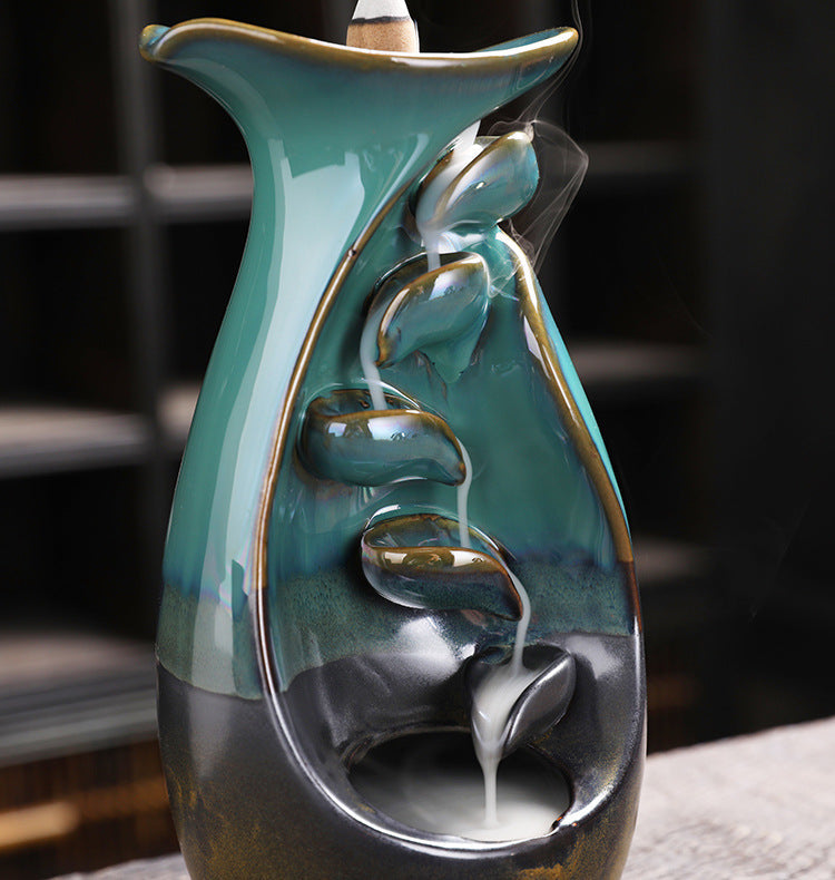 Backflow Incense Burner for Waterfall Smoke Decor