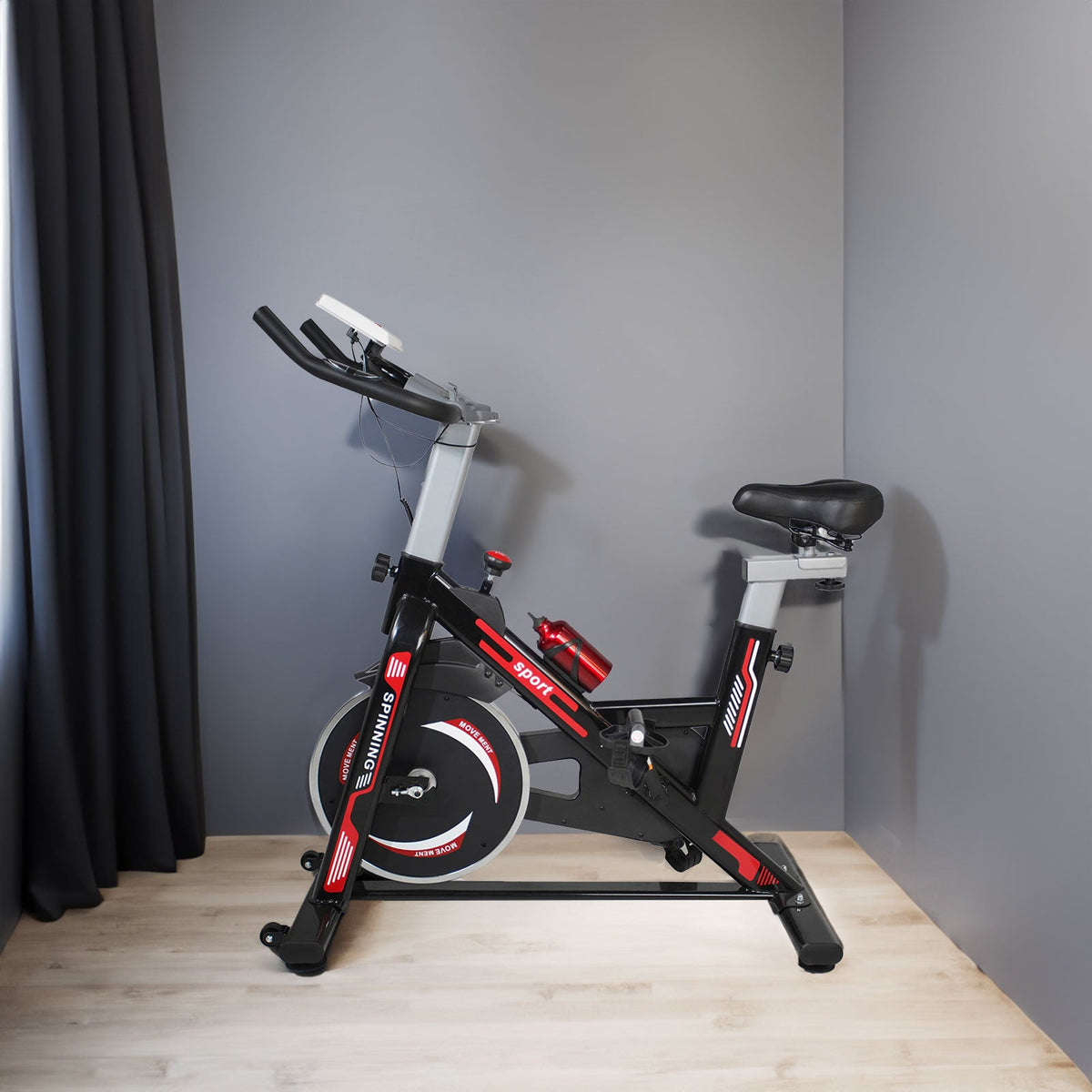 Indoor Exercise Bike with Padded Seat for Home Cardio