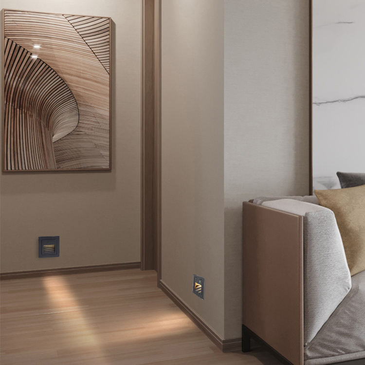 Warm Recessed Stair Light with Motion Sensor, IP65