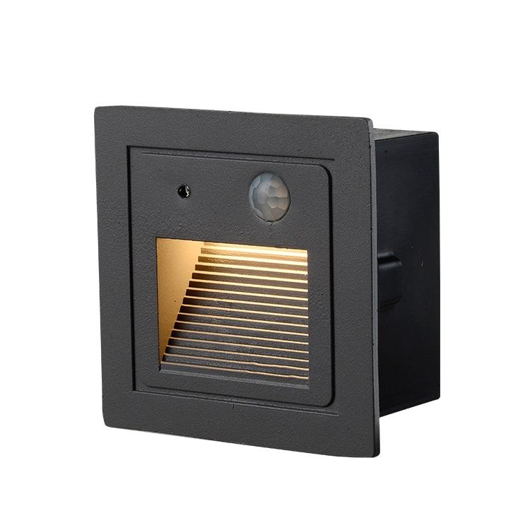 Warm Recessed Stair Light with Motion Sensor, IP65