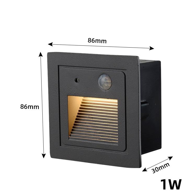 Warm Recessed Stair Light with Motion Sensor, IP65