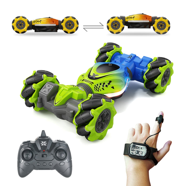 Remote Control Stunt Car With Double-Sided Twists