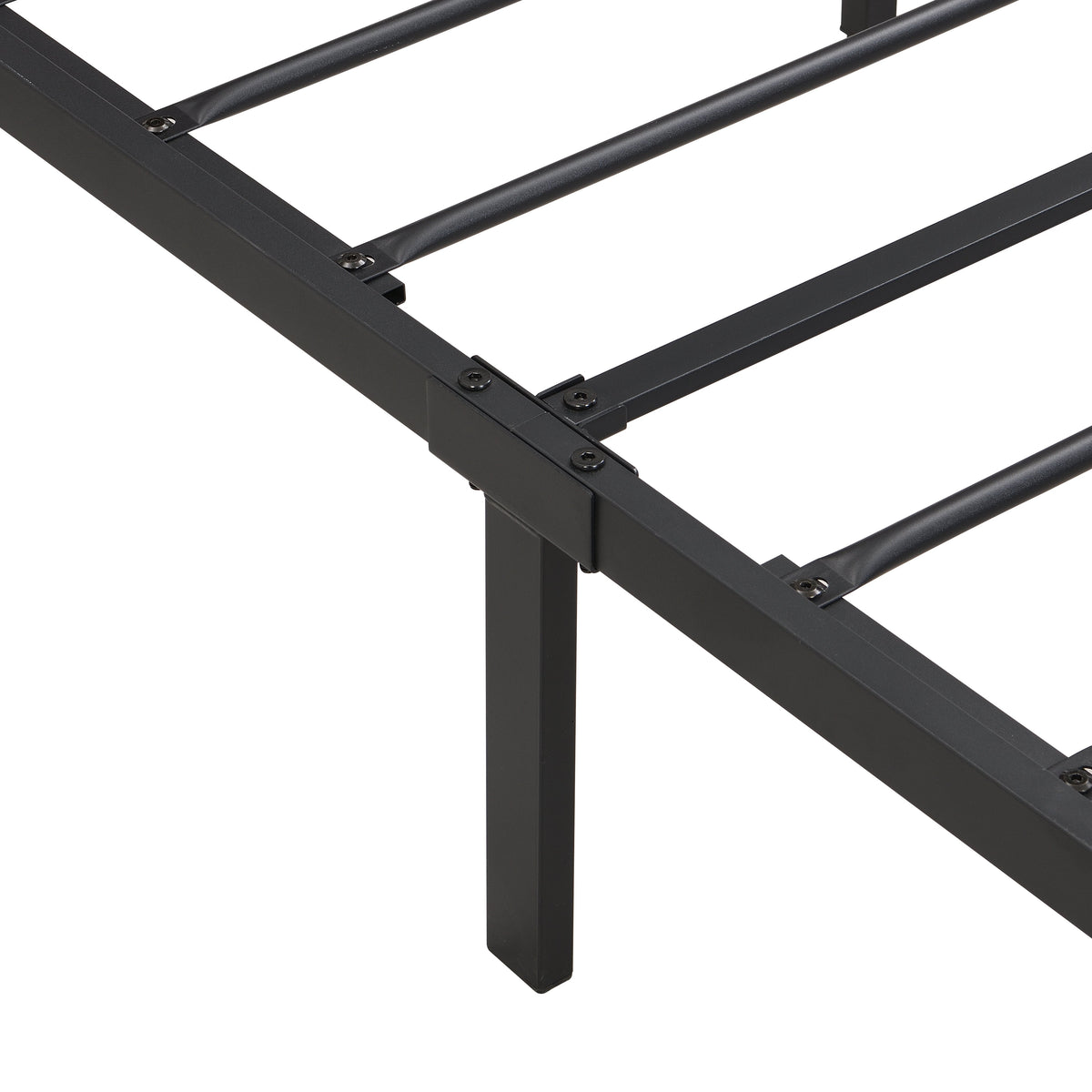 Industrial Bed Frame with LED Lights and USB Charging