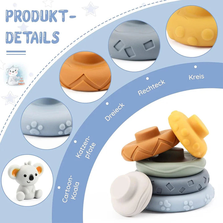 Silicone Stacking Toy for Sensory Learning & Teething