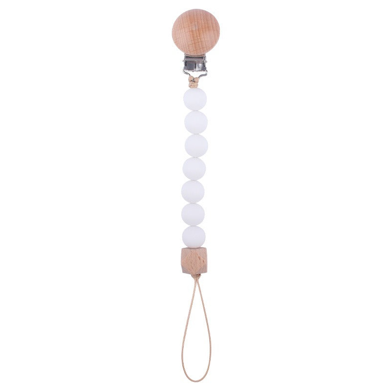 Beech Wood Pacifier Clip for Easy Pacifier Access