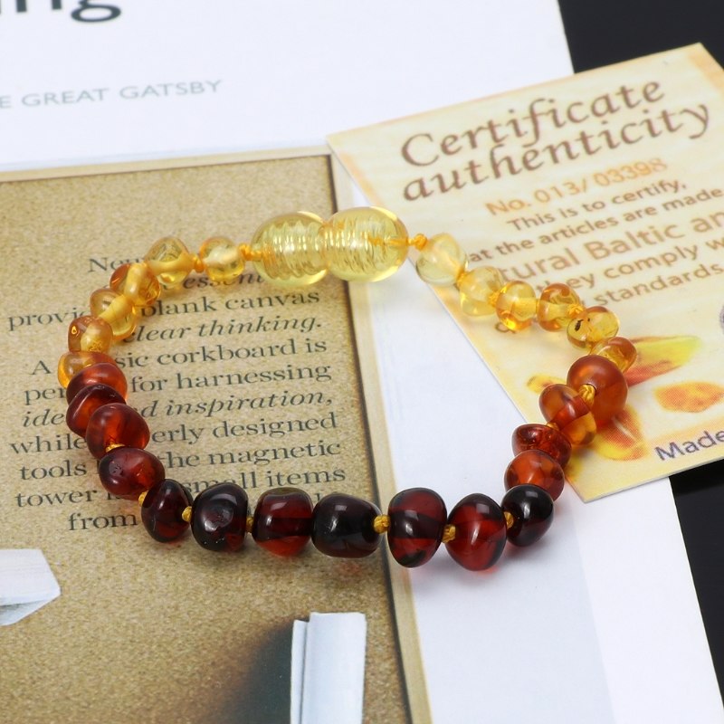 Baltic Amber Baby Bracelet & Anklet, Made in Lithuania