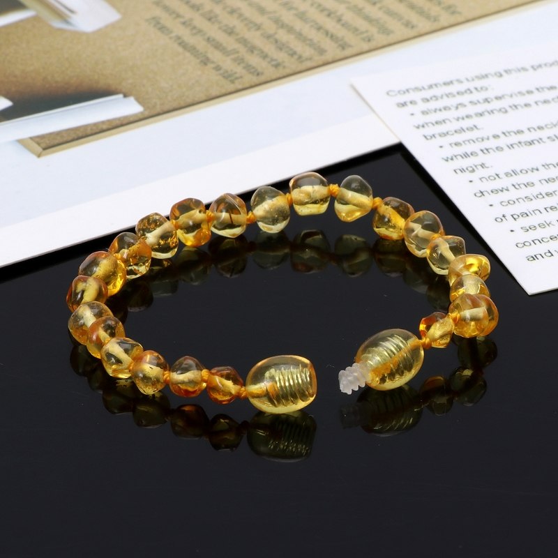 Baltic Amber Baby Bracelet & Anklet, Made in Lithuania