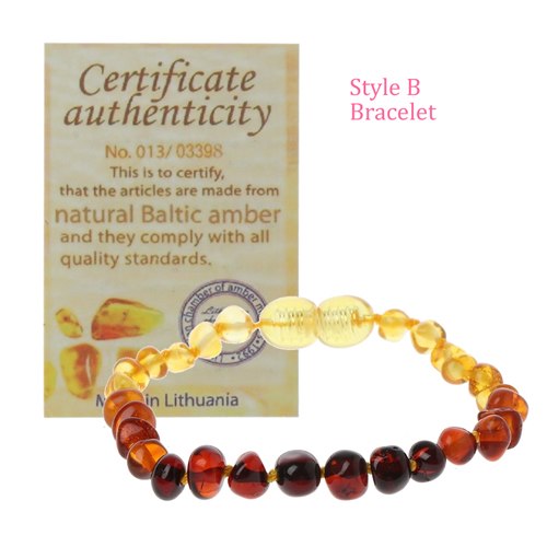 Baltic Amber Baby Bracelet & Anklet, Made in Lithuania