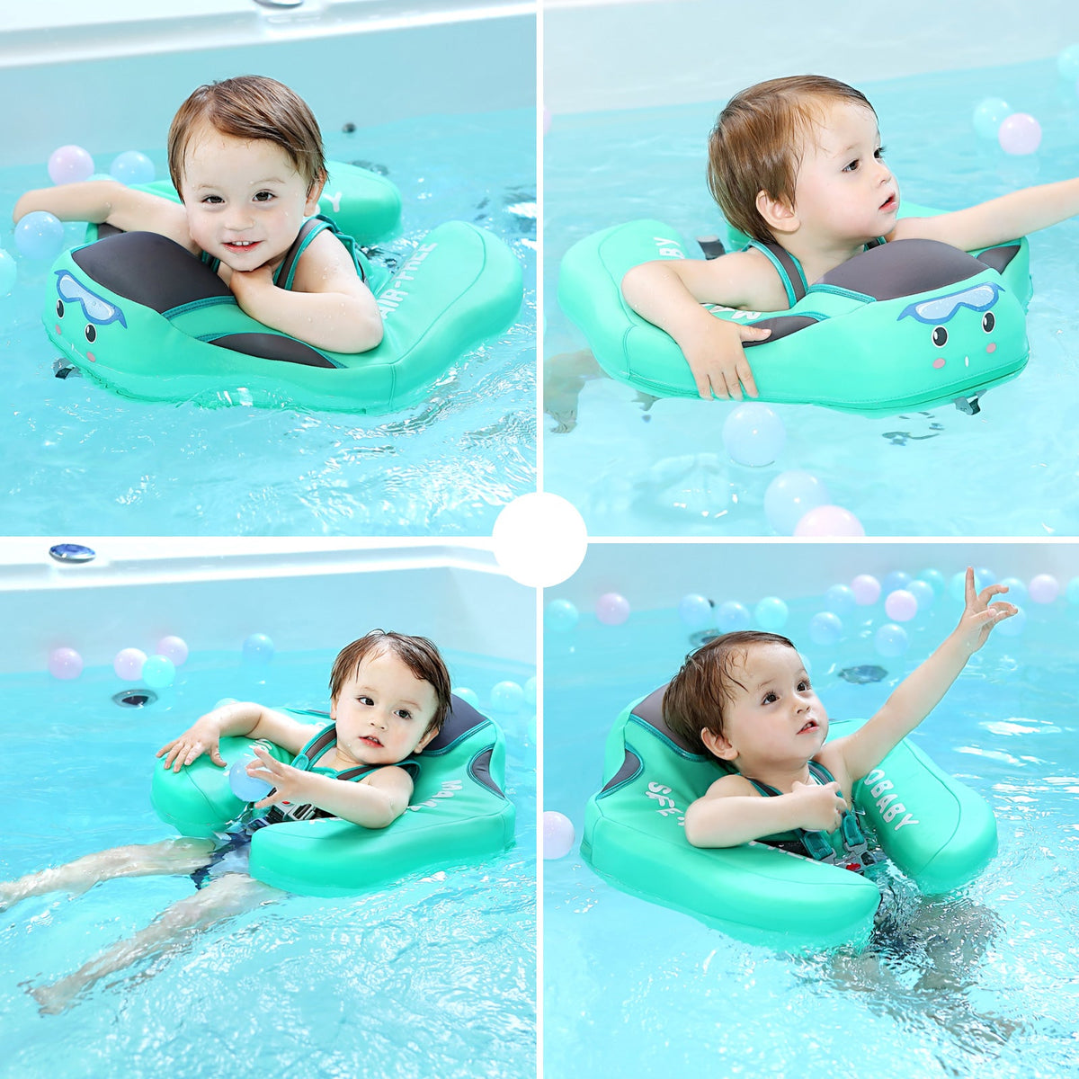 Infant Swimming Float With Head Support And Sunshade