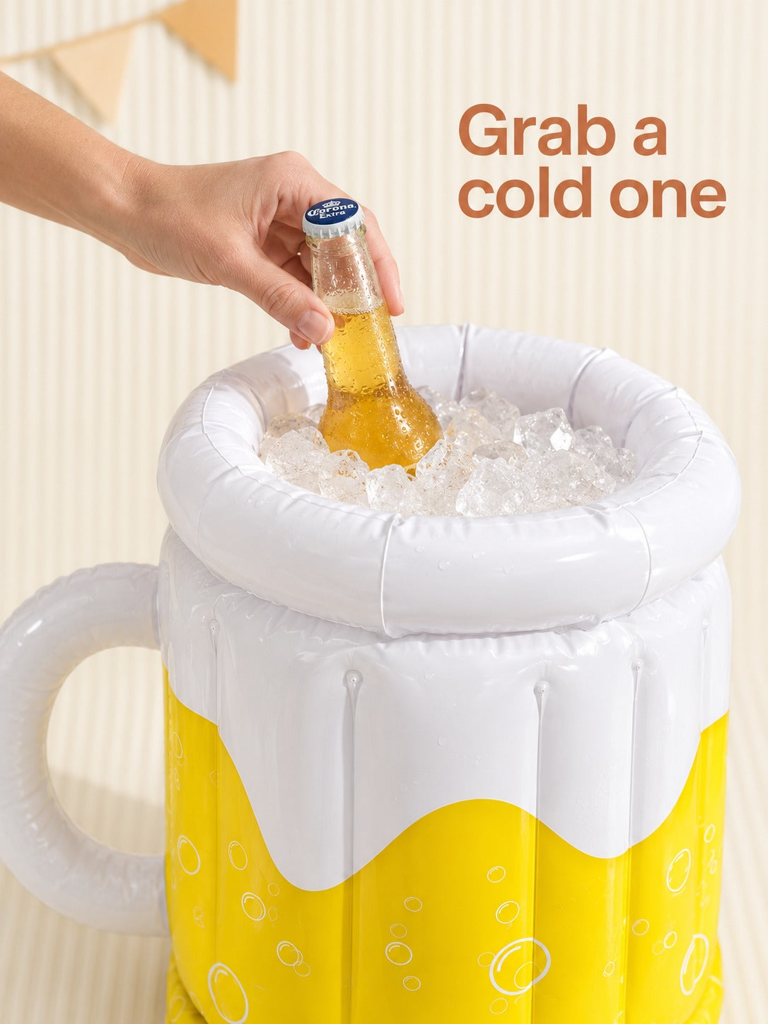 Inflatable Beer Mug Ice Bucket for Summer Pool Parties