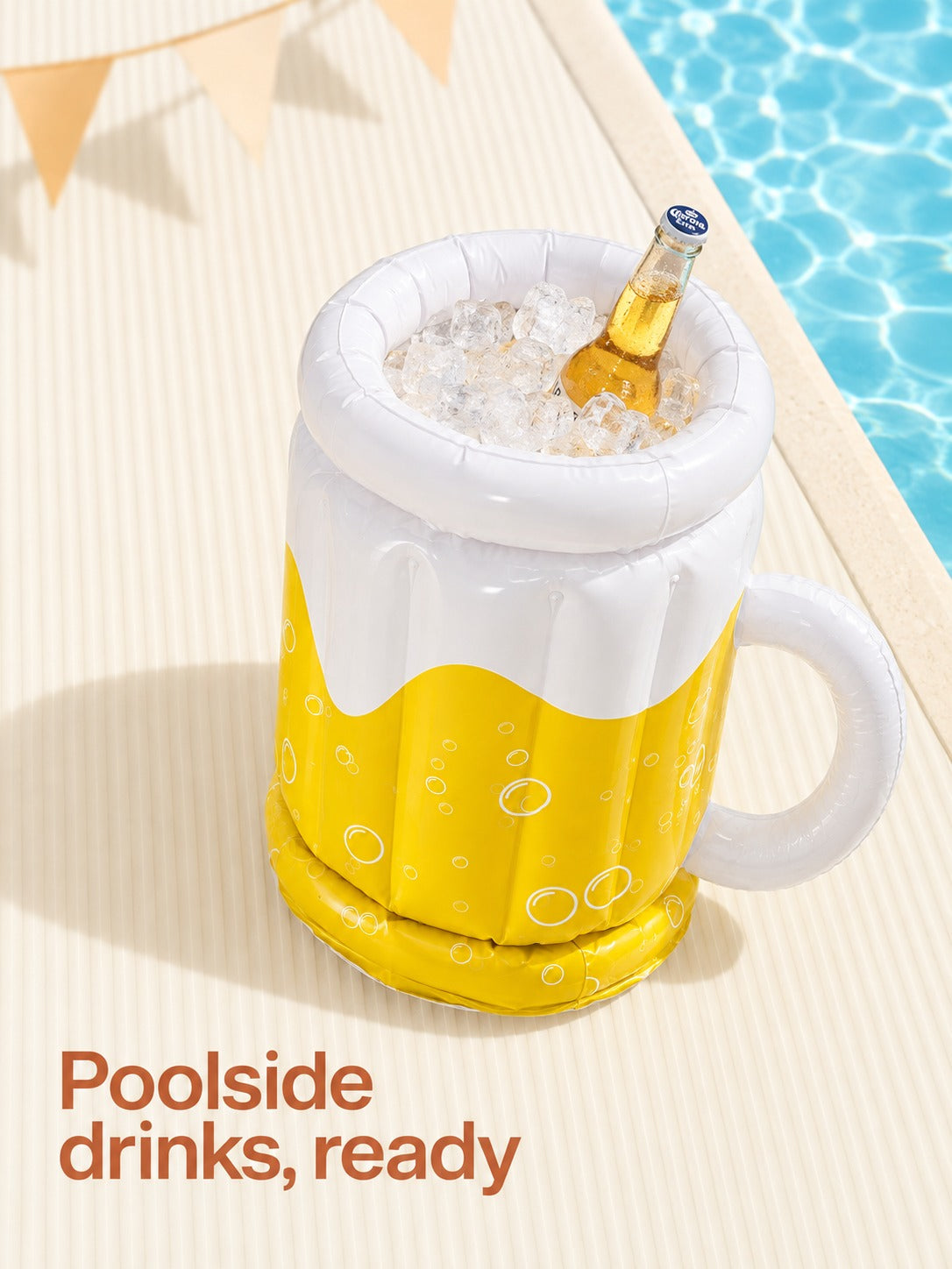 Inflatable Beer Mug Ice Bucket for Summer Pool Parties