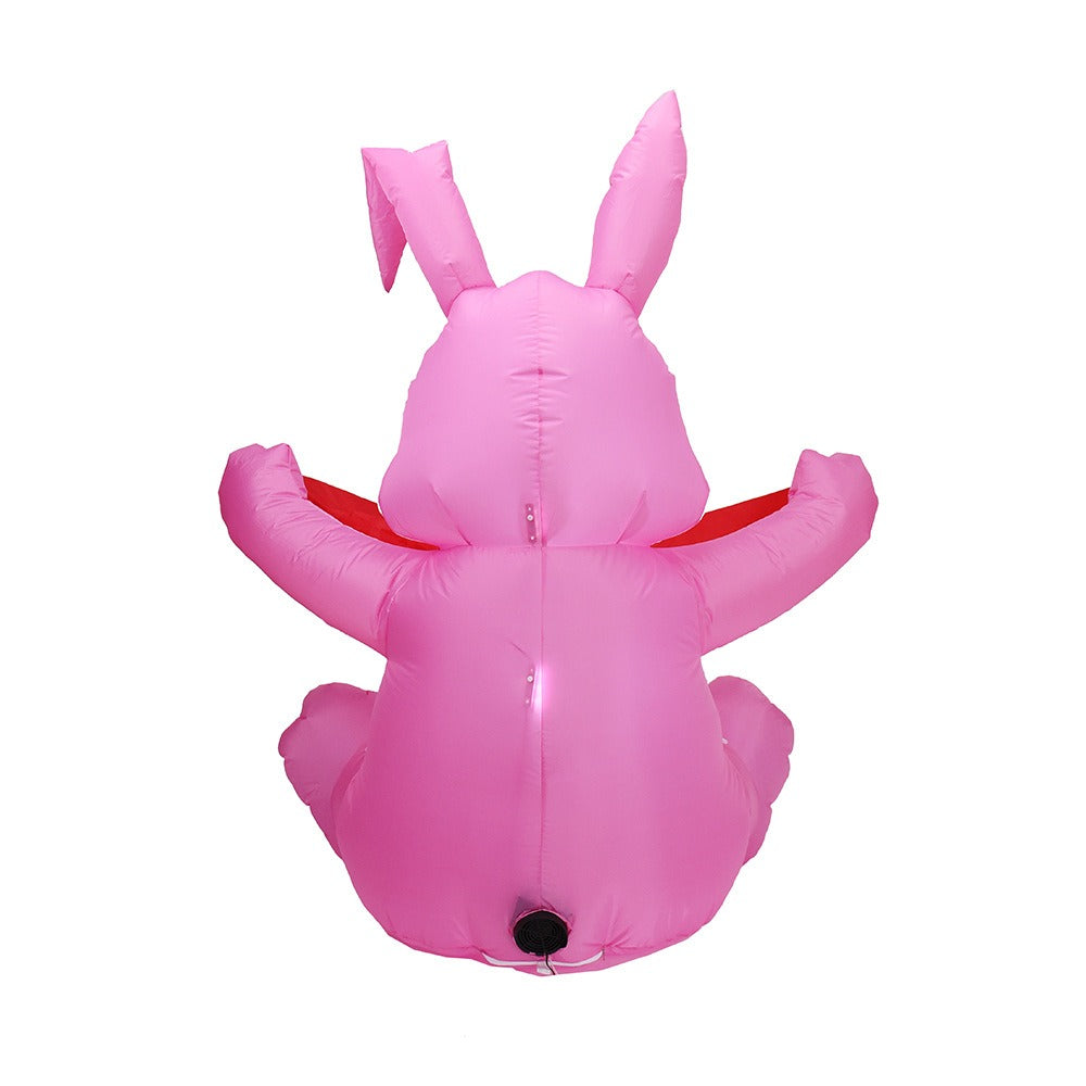 Inflatable Easter Bunny With LED Outdoor Yard Display