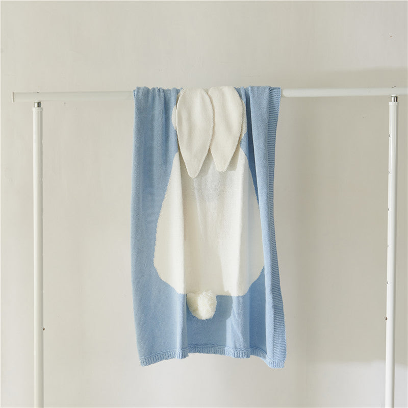 Rabbit Knitted Baby Blanket for Cozy, Playful Nap Time