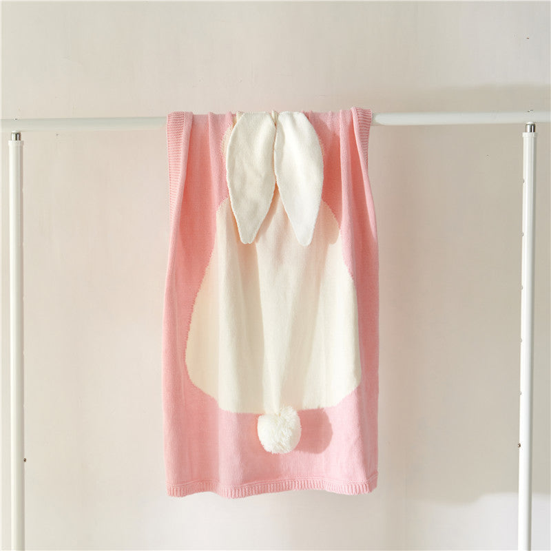 Rabbit Knitted Baby Blanket for Cozy, Playful Nap Time